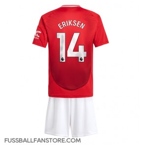 Manchester United Christian Eriksen #14 Replik Heimtrikot Kinder 2024-25 Kurzarm (+ Kurze Hosen)